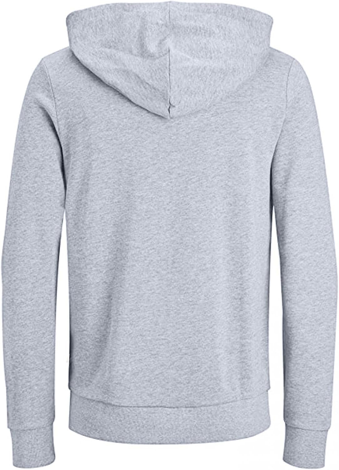 Men's Long Sleeve Pullover Hoodies with Drawstring and Zip-Up for Casual Sports and Warmth