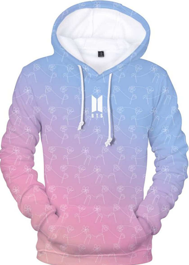 2020 new cross-border popular printed casual pullover long sleeve hoodie, Korean men's group European Code Hoodie for men and women