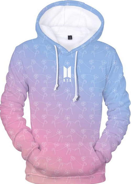 2020 new cross-border popular printed casual pullover long sleeve hoodie, Korean men's group European Code Hoodie for men and women
