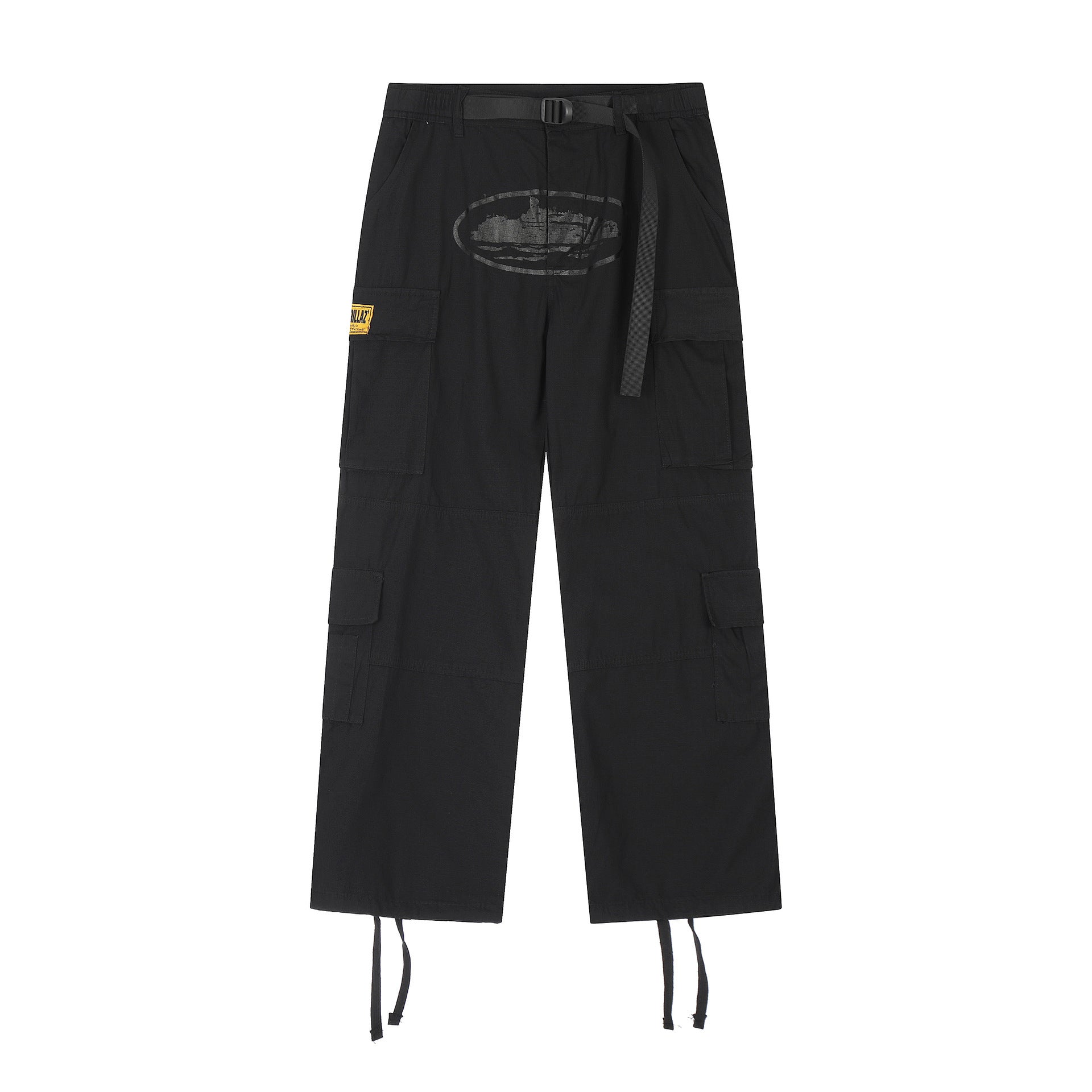 summer new European and American letter printed casual pants waterproof woven pants men's overalls