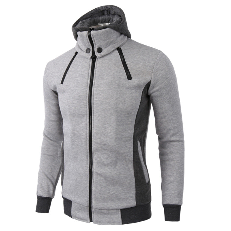 2021 new fake two sport Cardigan hoodie zipper hoodie for men