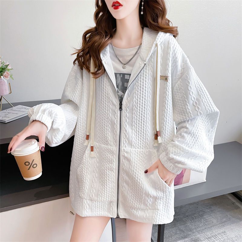 Fuge coat female autumn outside wear spring and autumn thin hoodie oversize loose pendant feeling lazy and trendy