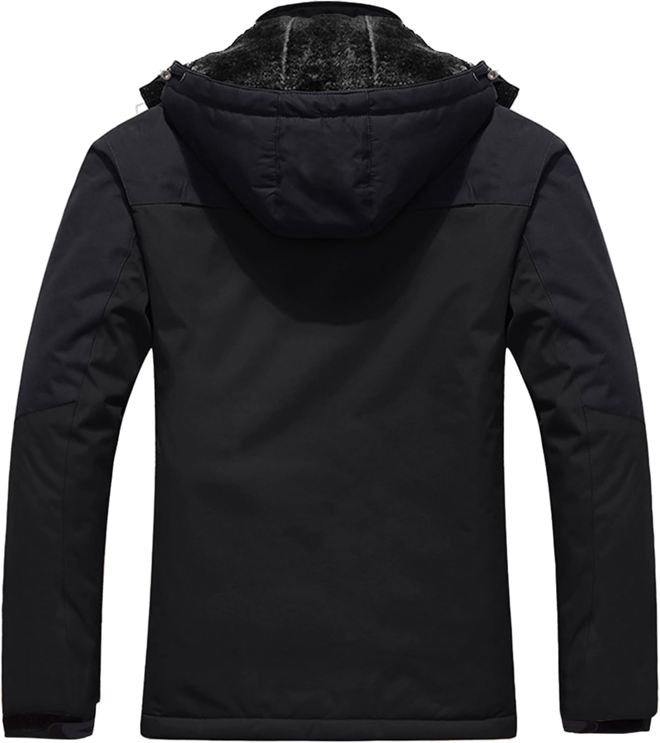 Men's Insulated Waterproof Ski Jacket - Windproof Hooded Winter Coat