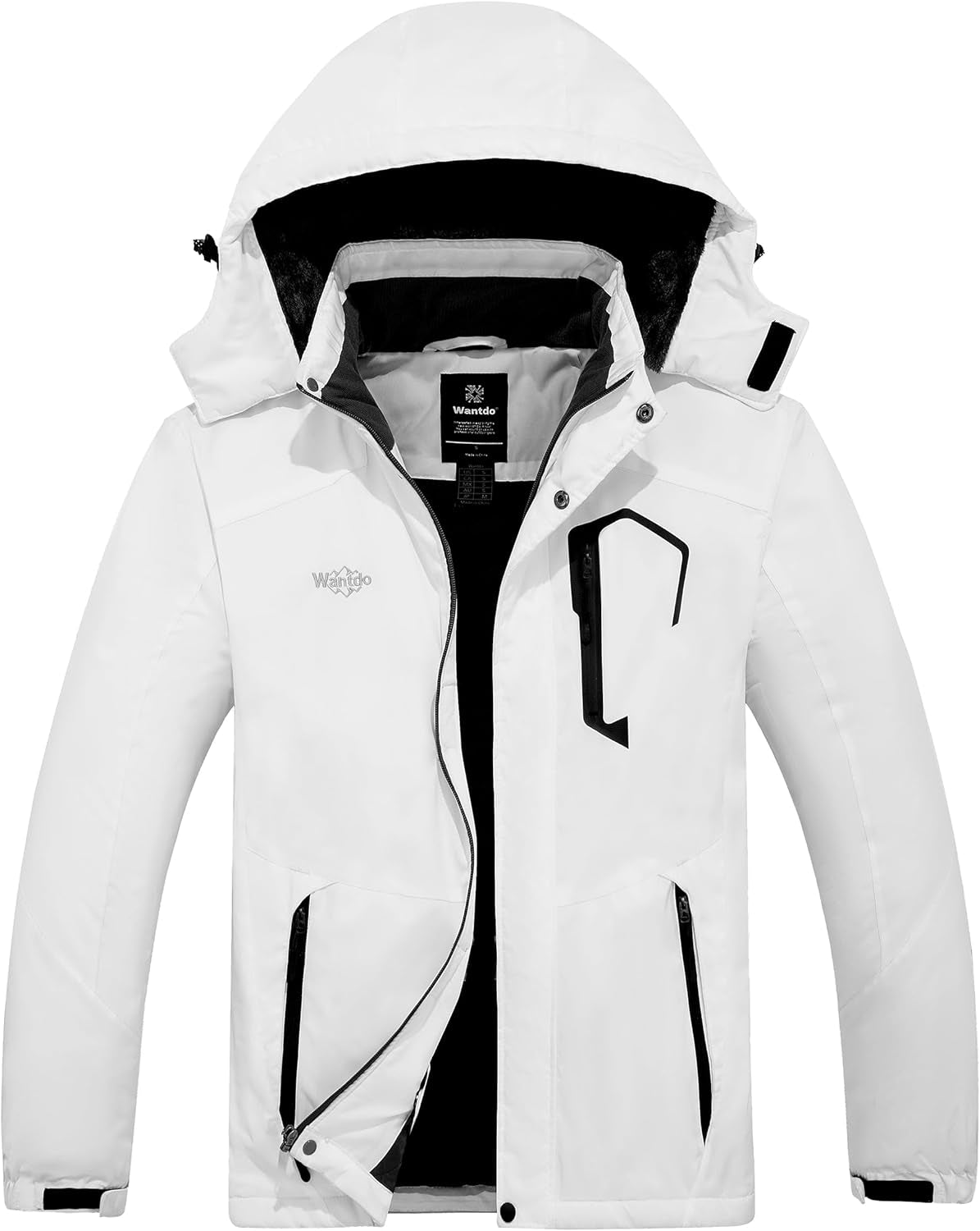 Men's Insulated Waterproof Ski Jacket - Windproof Hooded Winter Coat
