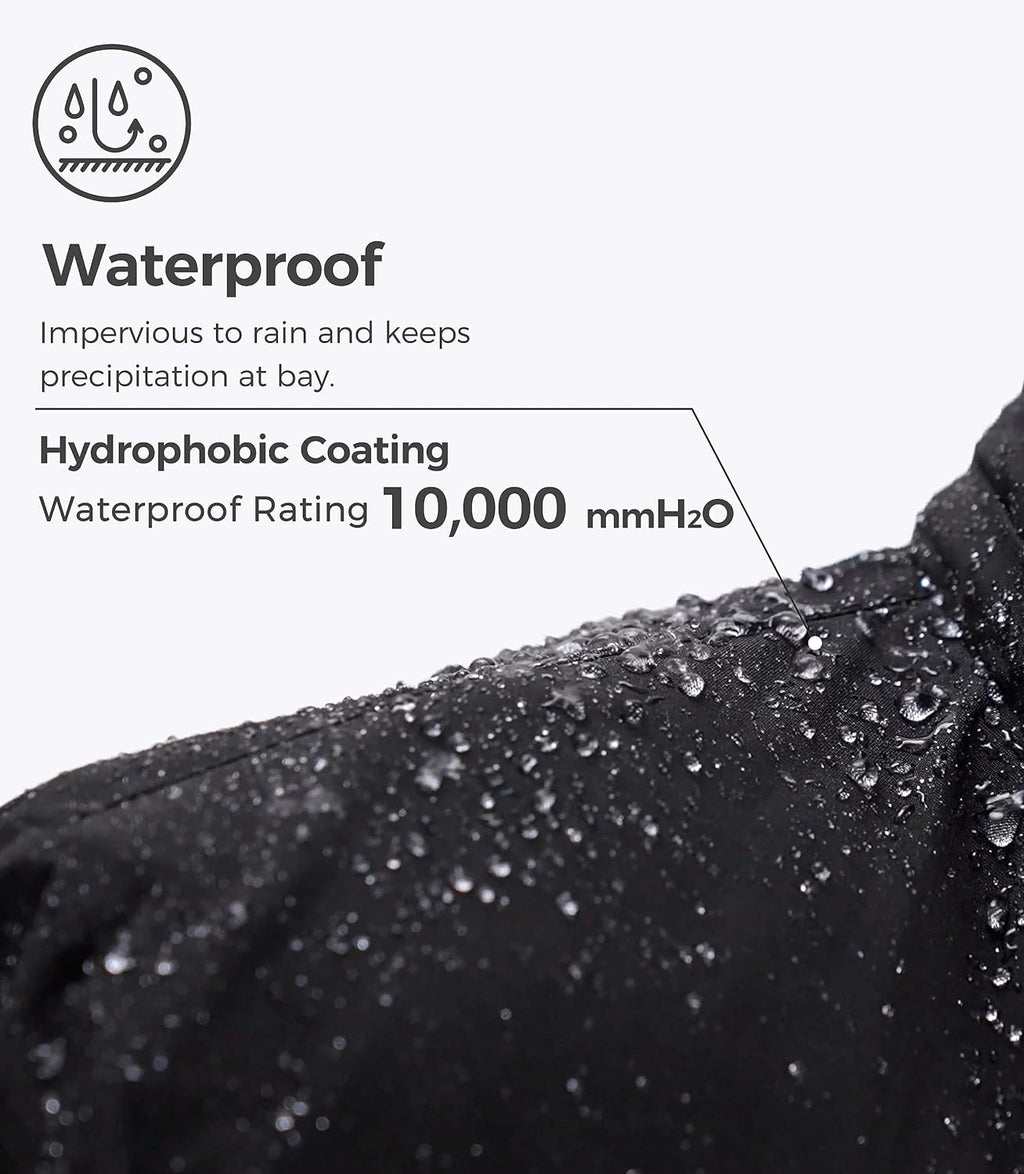 Men's Insulated Waterproof Ski Jacket - Windproof Hooded Winter Coat