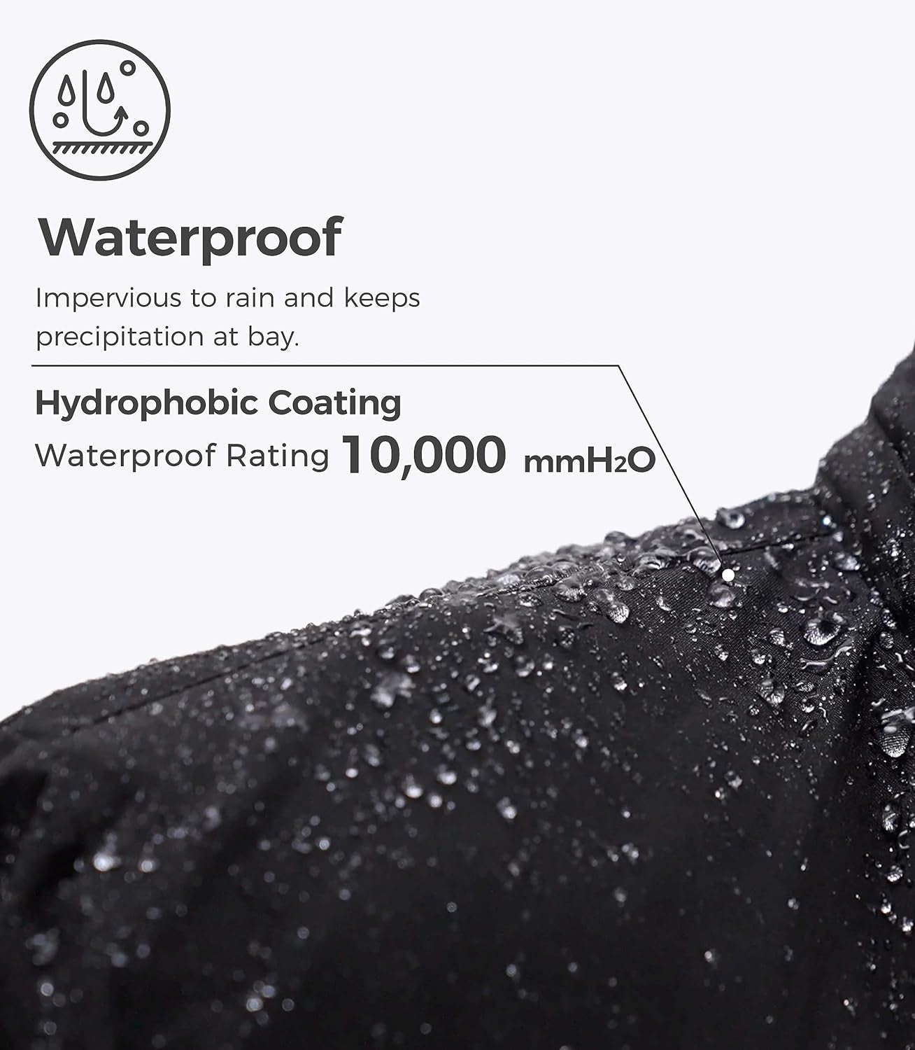 Men's Insulated Waterproof Ski Jacket - Windproof Hooded Winter Coat
