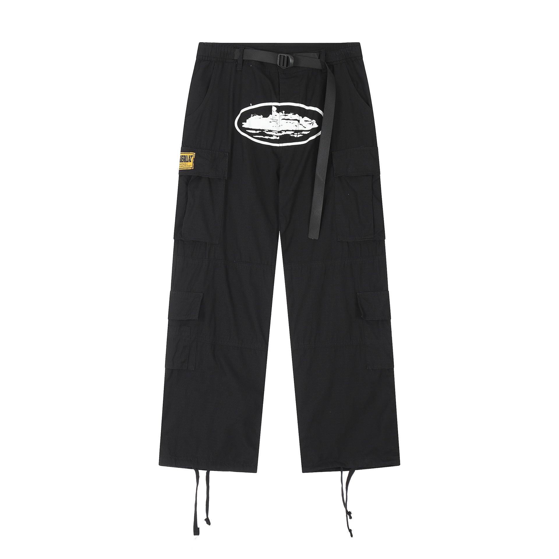 summer new European and American letter printed casual pants waterproof woven pants men's overalls
