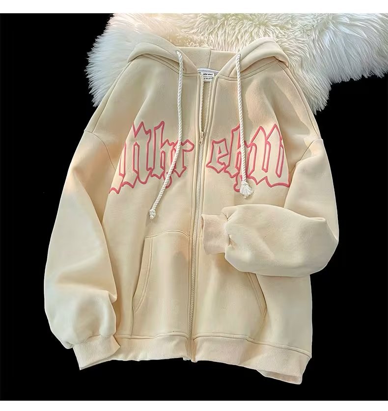 Cardigan hoodie men and women autumn and winter trends take leisure ins port wind couple clothes high street loose hooded coat
