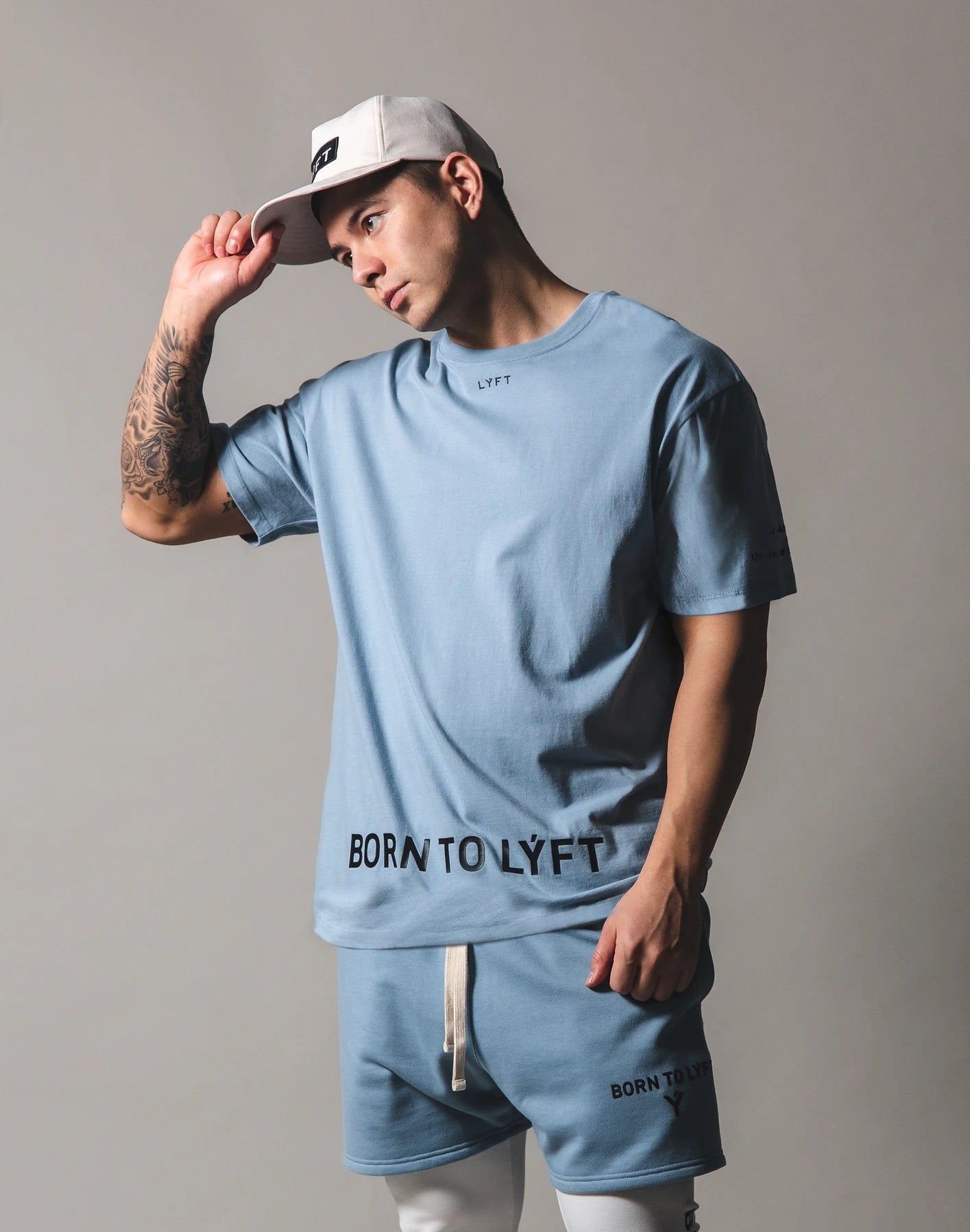 Muscle Fitness Brother Summer sports men's elasticity Slim running basketball Outdoor Casual short sleeve T-shirt ins Cross-border