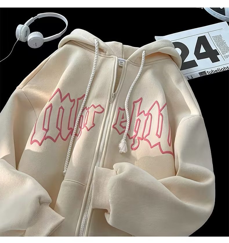 Cardigan hoodie men and women autumn and winter trends take leisure ins port wind couple clothes high street loose hooded coat