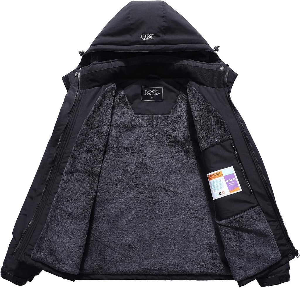 Women's Waterproof Ski Jacket - Insulated Hooded Winter Windbreaker for Snowboarding