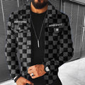 2529* Europe and the United States autumn winter fashion fashion casual coat multi-pocket checkerboard cargo jacket type men