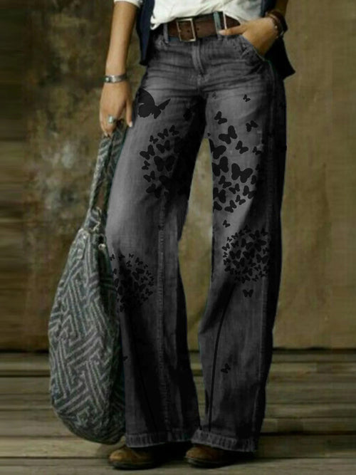2432* Dandelion Europe and America simple casual jeans women's foreign trade women's trousers four seasons match