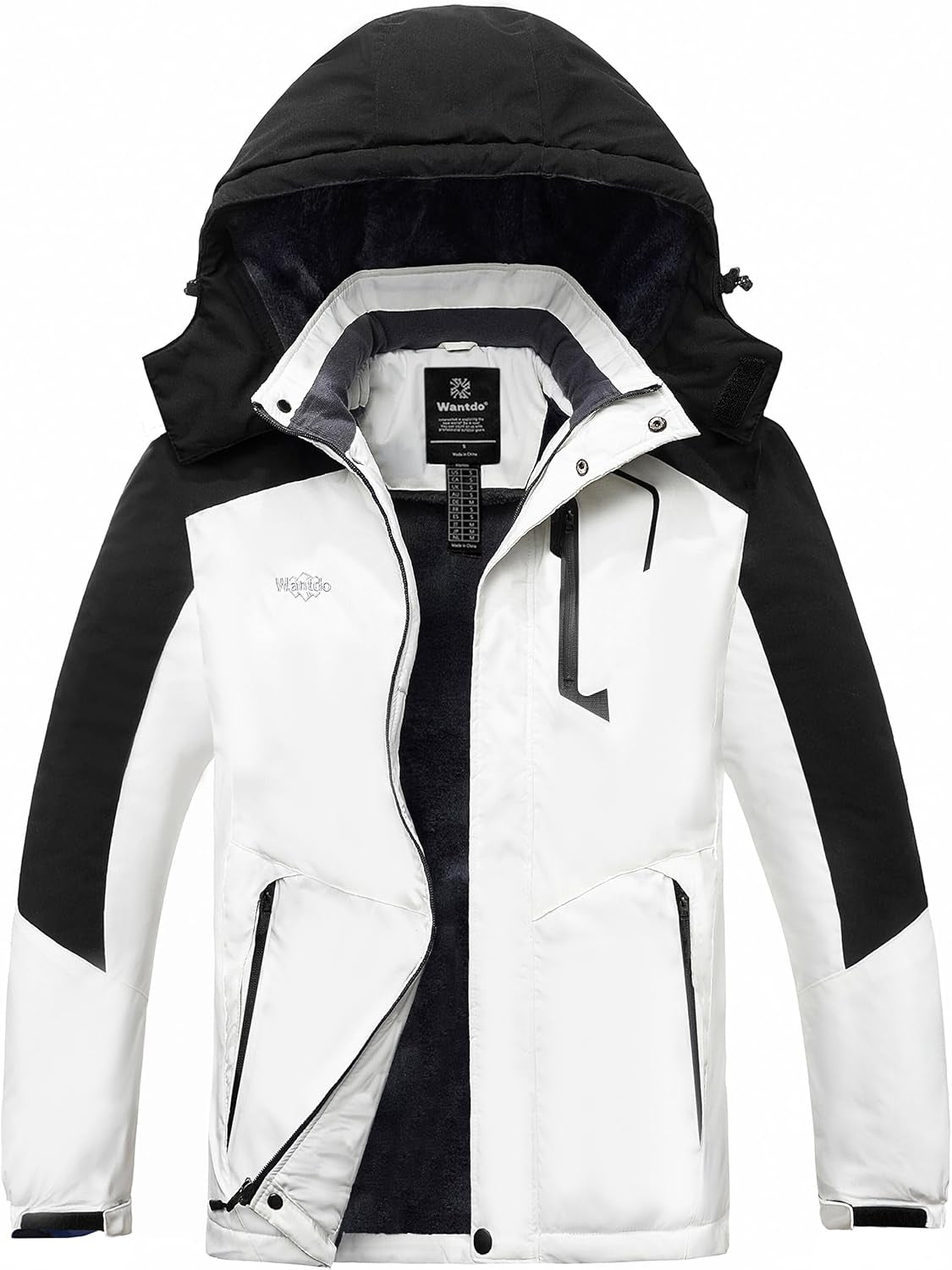 Men's Insulated Waterproof Ski Jacket - Windproof Hooded Winter Coat