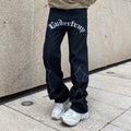 Loose straight tube fashion men simple straight foot jeans youth popular new pants zipper fashion summer everything