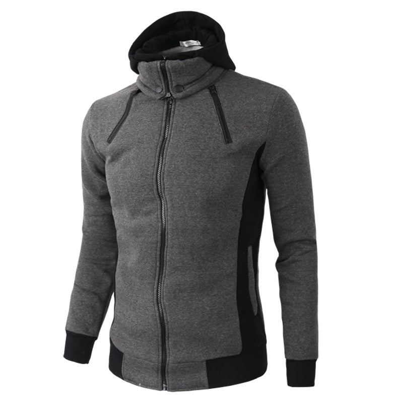 2021 new fake two sport Cardigan hoodie zipper hoodie for men