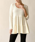 Bamboo Waffle Fabric Babydoll Tunic