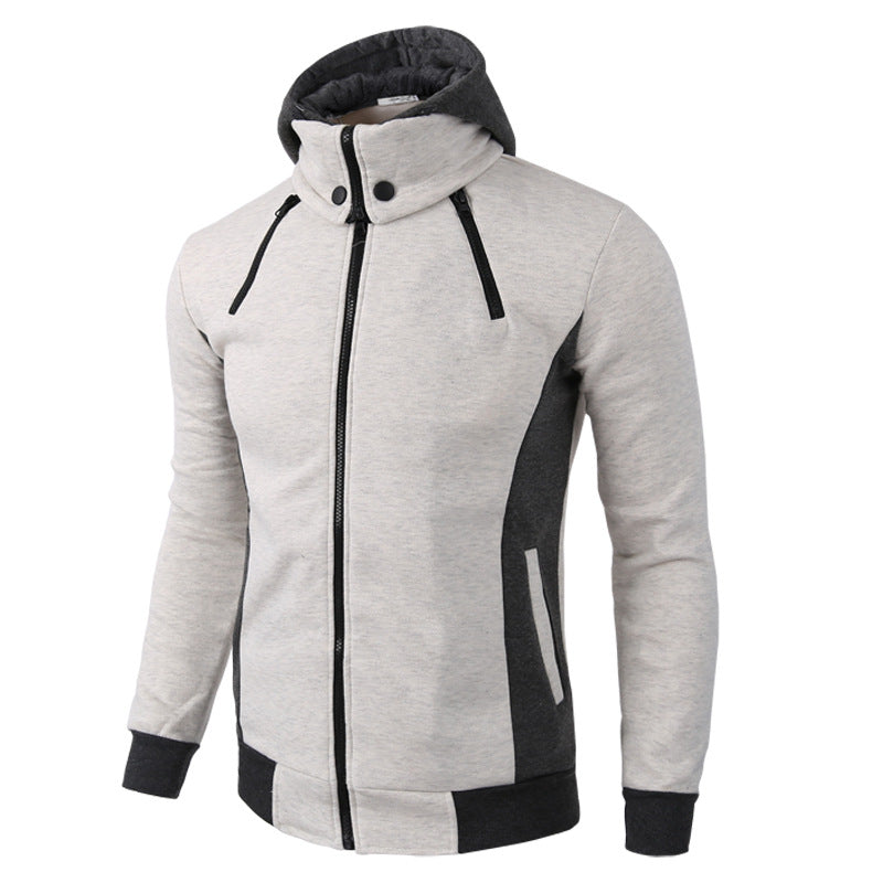 2021 new fake two sport Cardigan hoodie zipper hoodie for men